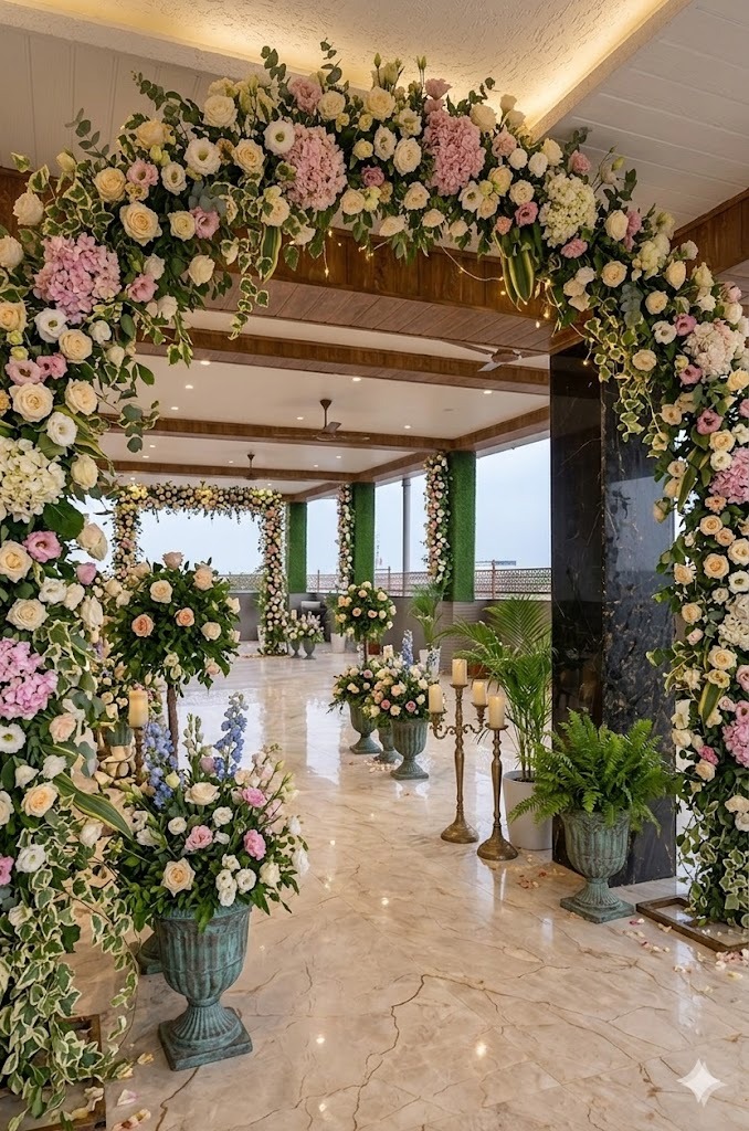 Floral entrance arch