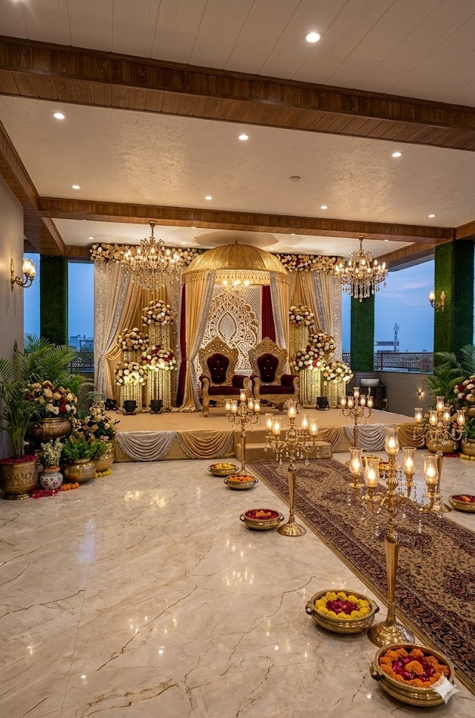 Wedding mandap stage decoration